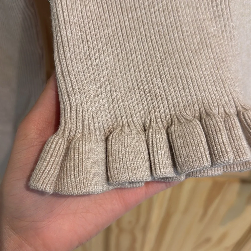 *NEW* Ribbed Ruffle Fitted Sweater - Picture 4 of 5